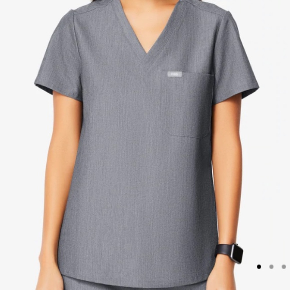 FIGS Extra-Small Graphite Caterina One-Pocket Scrub